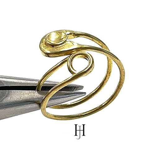【50個】ツイストストールピンデザインのリング、指輪【jr61】