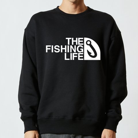 【THE FISHING LIFE】フィッシング パロディ おもしろ スウェット パーカー