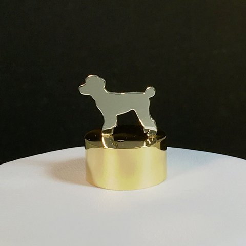 Paper Weight Dog-13 SV+Brass Toy Poodle ペーパーウエイト トイプードル