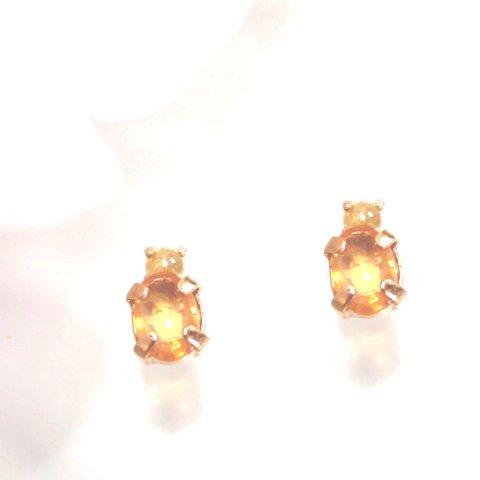 - color - Yellow Sapphire & Yellow Diamond Earrings