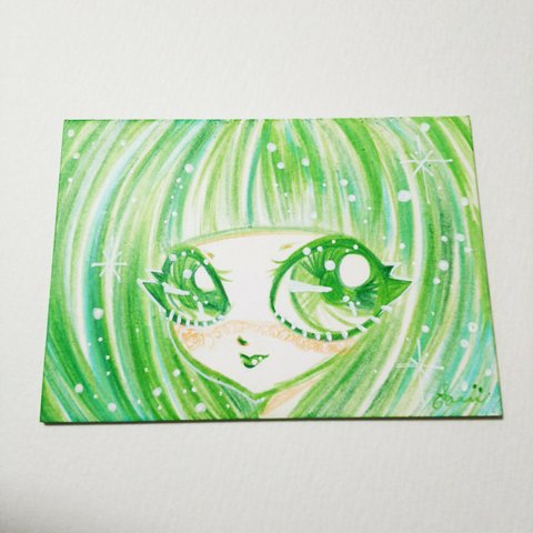 Green Color girl【原画イラスト】