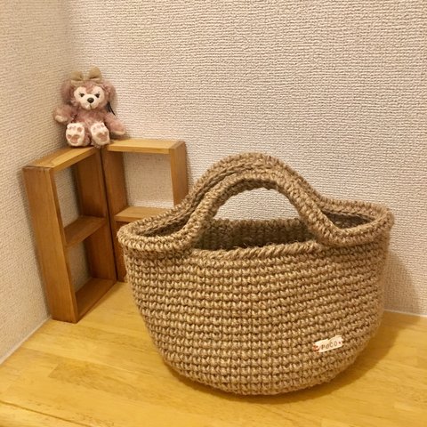 シンプルかわいい麻バック