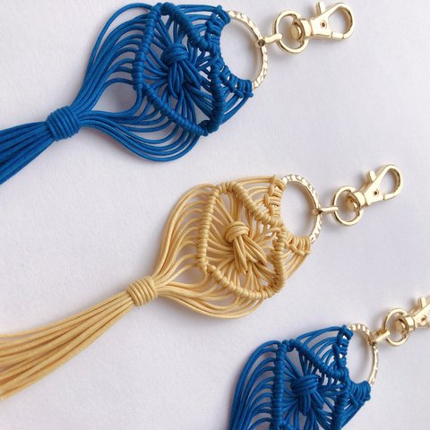 macrame keyring 〜blue〜