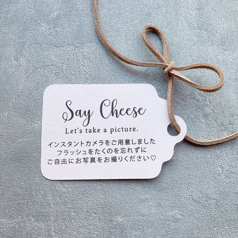 写ルンです説明文タグ【Say Cheese】5枚セット　※タグ単品での購入不可