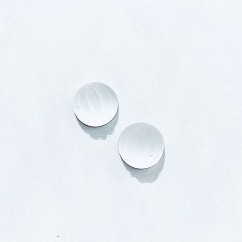 15mm/チェコ製グラスカボション/＊クリアホワイト＊（ラウンド）