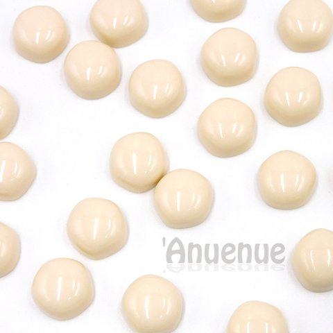 ミルキーカラーカボション 15mm 【Pentagon/coconut Milk】5個