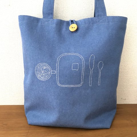 刺しゅう入りトートバッグ（ラテ&トースト）