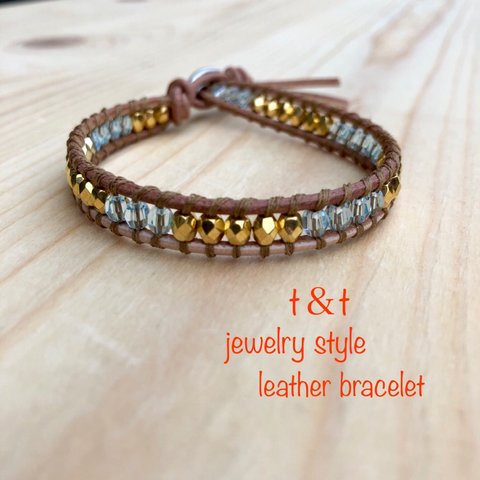 t&t jewelry style レザーブレスレット