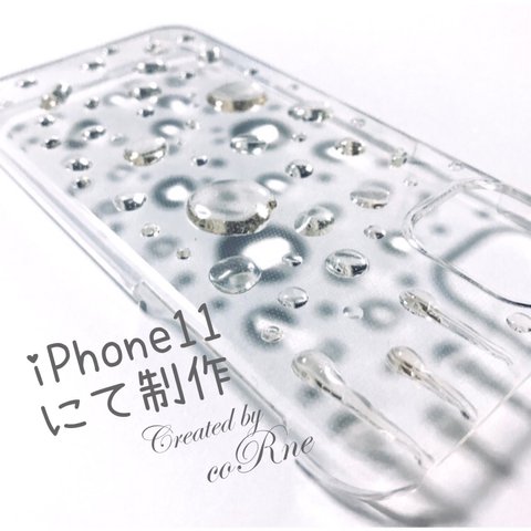 "水滴” 濡れたiPhoneケース/カバー＊他機種応相談 ＊再販×24