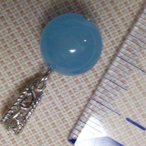 青翡翠　12mm　ペンダントトップ　♡大変美しい珠です　♡バチカン変更出来ます。