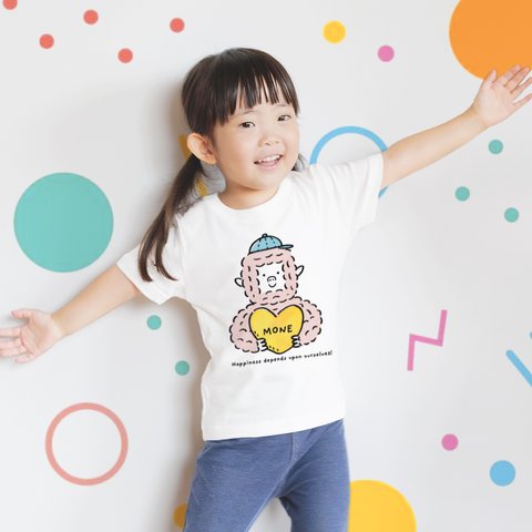 名入れ　名前入り　子供服　キッズ  Tシャツ（優しいゴリラくん）