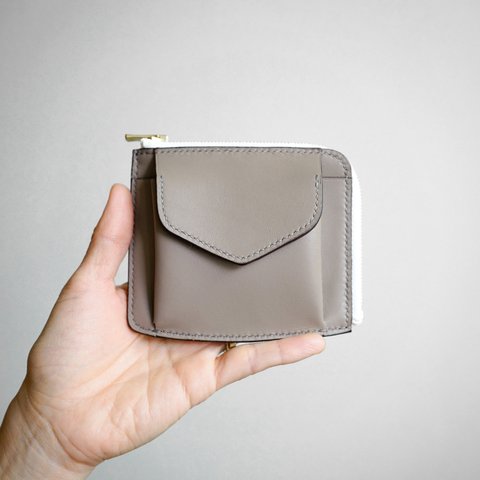 sottile mini wallet [ Milk tea ] ミニ財布 コンパクトウォレット