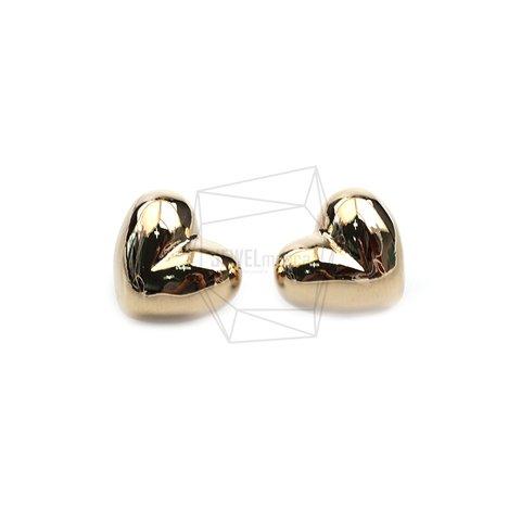 ERG-2423-G【2個入り】ハートピアス/Heart  Ear Post/ 16.7mm x 14.6mm