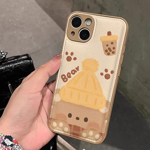 クマ 犬 動物  スマホケース　iPhoneケース/ iPhoneケース・カバー 携帯カバー