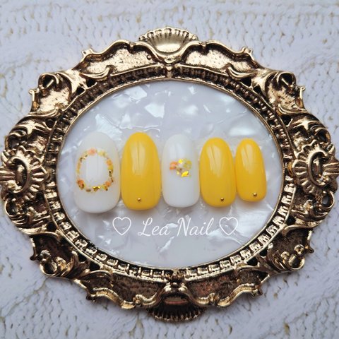 No.１９　フラワーネイル♡（Yellow）