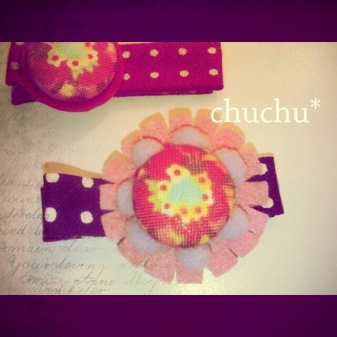【sold out】お花ピン二個セット♥お買い得♥