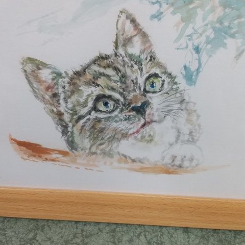 猫 の絵 水彩画