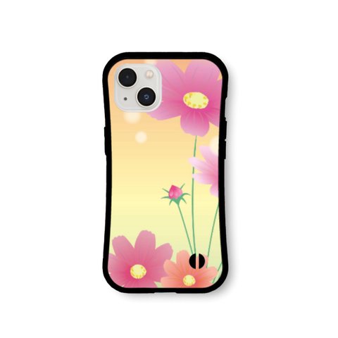 秋桜 コスモス  グリップケース iPhone15 iPhone14 iPhone13 iPhone12 iPhone11 iPhoneSE2  iPhoneSE3