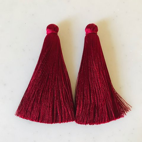 Wine Red 70mm Long Tassel