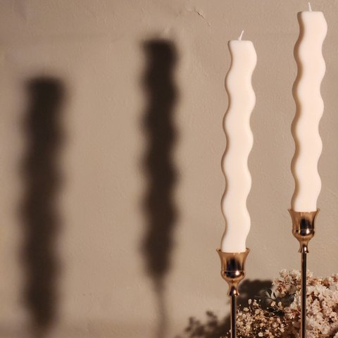 Wavy Taper Candle ウェーブ　テーパーキャンドル