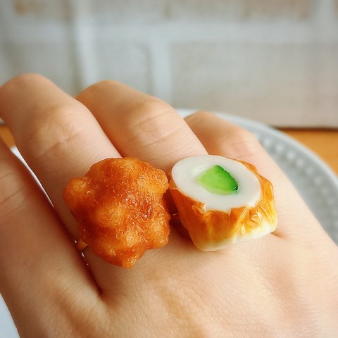 [指輪]鶏の唐揚げとちくわきゅうりセット