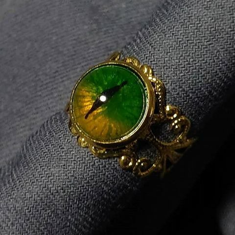 『ドラゴンの眼』リング　黄×黄緑