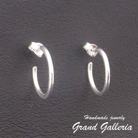 シルバー925 フープ ピアス 両耳 Grand Galleria