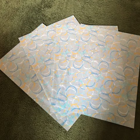 オリジナル☆ A3包装紙 ライトグレー ４枚セット