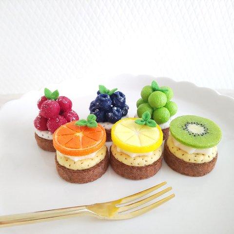 ミニチュアサイズ☆フルーツのタルトケーキ6種