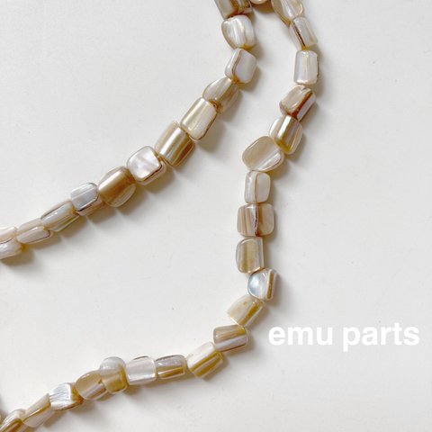 増量中！天然shell beads nugget camel30p