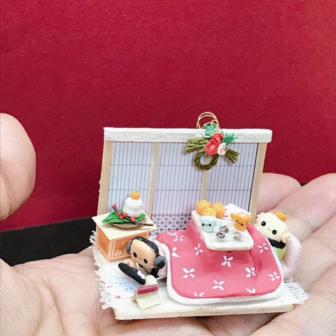 ミニチュア　ロボさんのお正月　ハンドメイド