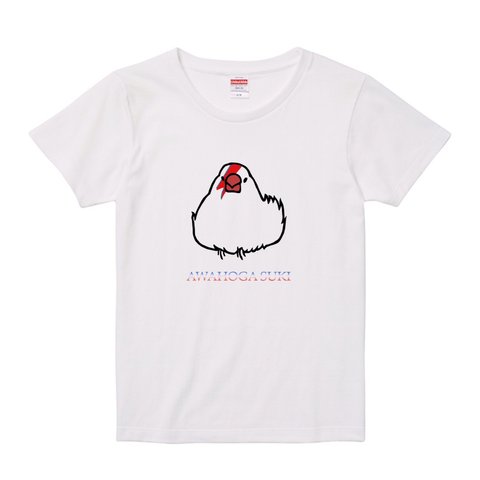 レディース文鳥Tシャツ  「コスプレ文鳥」 【受注生産】