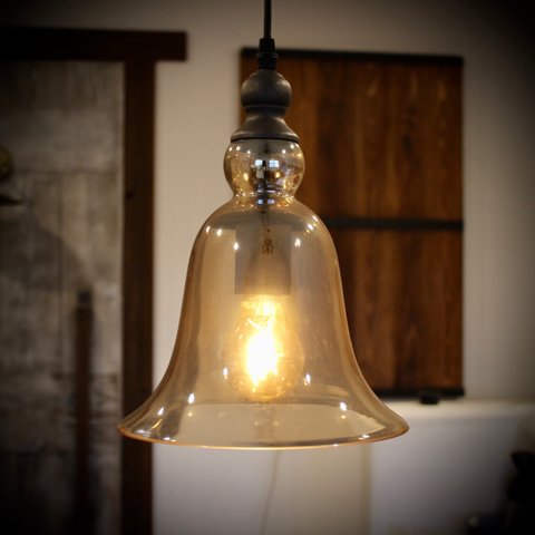 【古塗装】曲線が美しいアンティーク調のpendant lamp