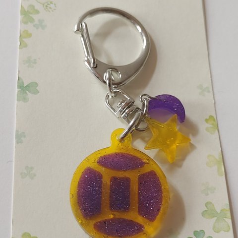 【ハンドメイド】双子座 バックチャーム