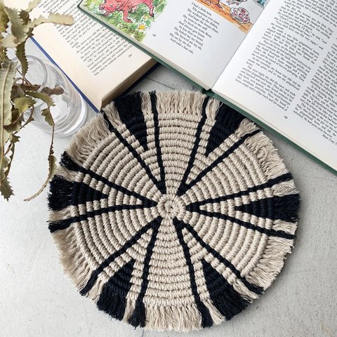 MACRAME ROUND TABLE MAT マクラメ編みマット