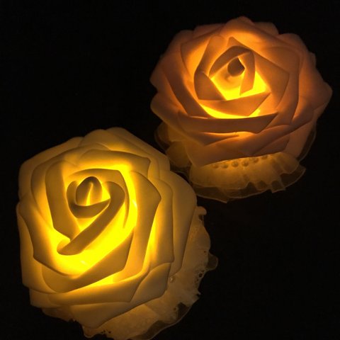 薔薇 バラ ローズ キャンドルライト LED ライト テーブルランプ  ランプ 間接照明