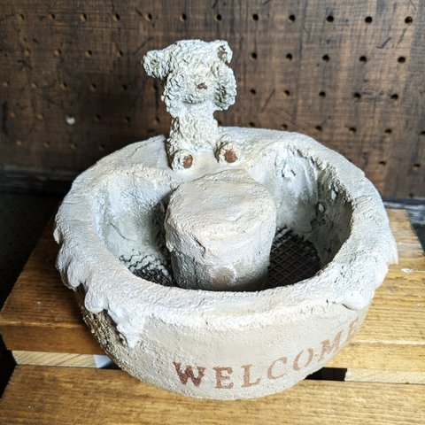 モルタル　くまちゃん鉢