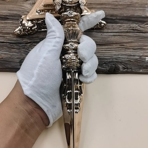 チベット仏教法器 プーバ金鋼撅 真鍮製 vajra 29cmX46