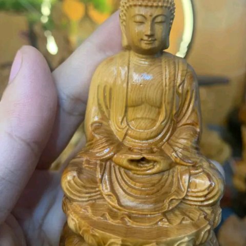 木彫り 仏像 釈迦如来座像 釈迦牟尼仏 彫刻 仏教工芸品