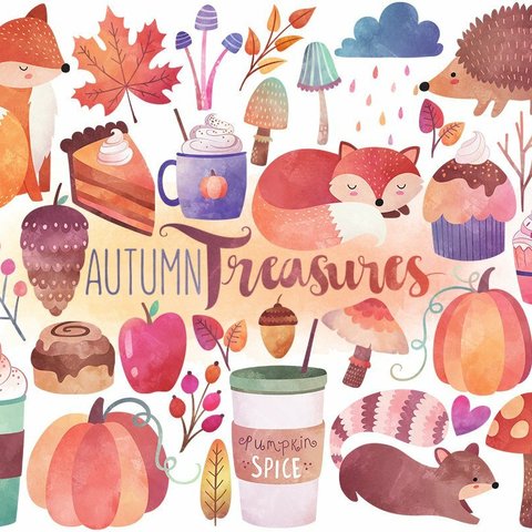 イラスト素材・Autumn Treasures デジタルコンテンツ 