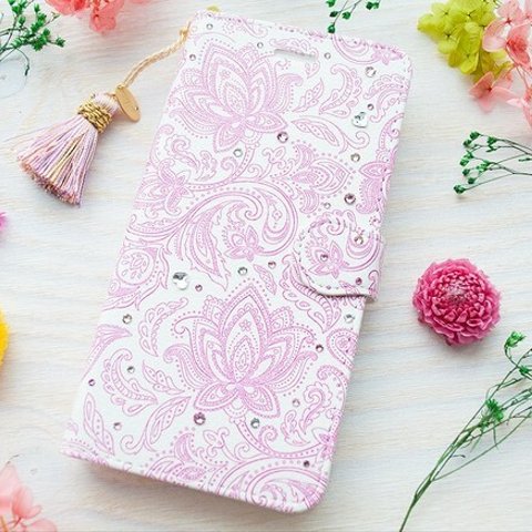 Pink Paisley / ピンクペイズリー＜iPhone 手帳型スマホケース＞ 