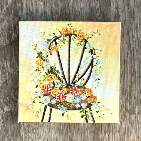 プチキャンバス絵画シリーズ♡アクリル画《原画》✴︎ Dream yellow flowers✴︎