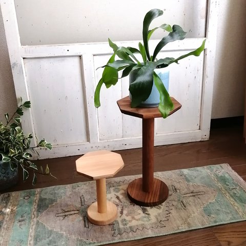 【高さ35センチ】木製飾り台スツール 「Stool No.1」(TOLL 350 タイプ) 観葉植物ラックにも