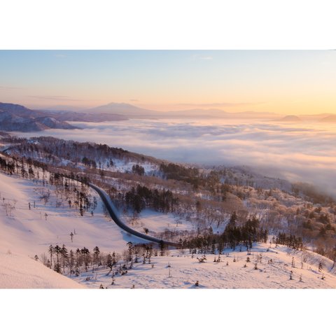 冬の雲海 A4 A3 A2 北海道の自然 美幌峠 癒しの風景インテリアフォトポスター　