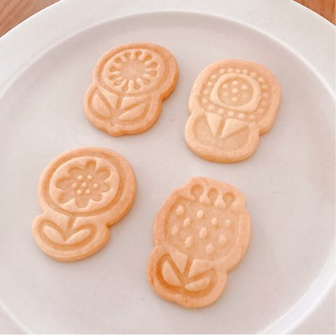 クッキー型 北欧風花 単品