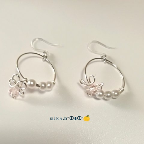 ワイヤーループピアス