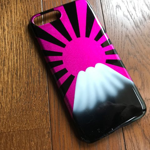iPhone カバー ケース 富士日章 キャンディーピンク