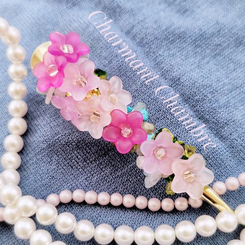 ❀芝桜の丘 Phlox de mousse フロックス ドゥ ムース❀ ヘアクリップ(コンコルド)