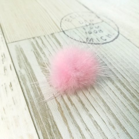 ミンクファー (ピンク 10個 )材料 素材 パーツ ファー ボール 