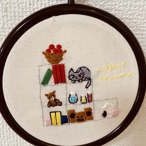 刺繍枠飾り　sweet room